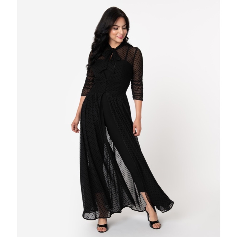 *SOLD* I Love Lucy Black Swiss Dot Starlet Duster - Picture 6 of 12